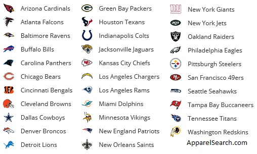 NFL football team options