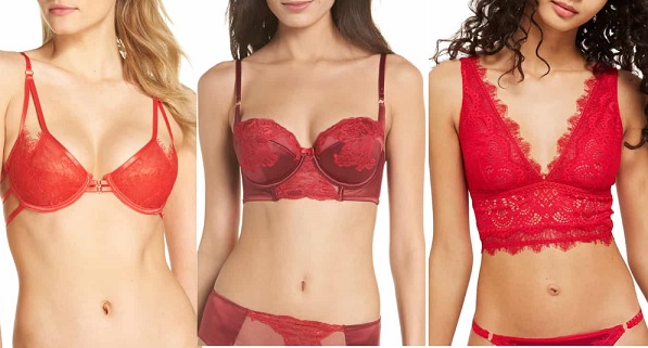 women's red lingerie