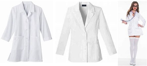 Women's white doctor coats
