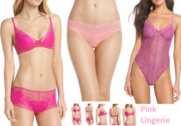 women's pink lingerie