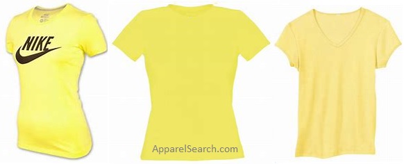 womens yellow t-shirts