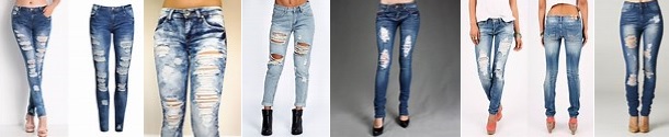 women's distressed denim jeans