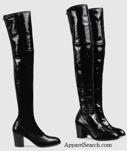 black over knee Gucci boots