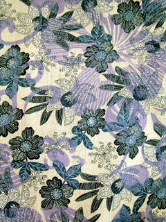 printed fabric with flowers