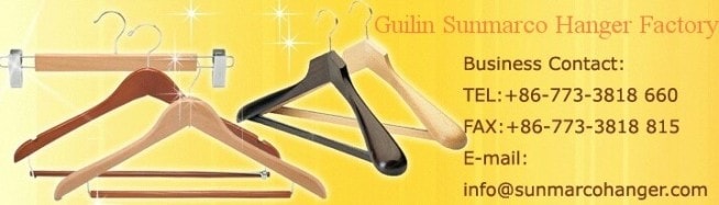 Guilin Sunmarco Hanger Factory - manufacturer of wooden hangers for clothing. Wood hanger factory in China.