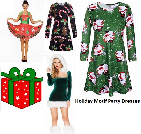 Holiday Motif Party Dresses