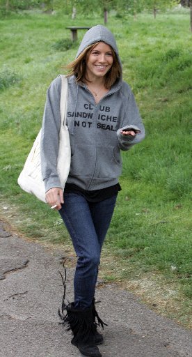 Sienna wearing club sandwiches not seal sweatshirt