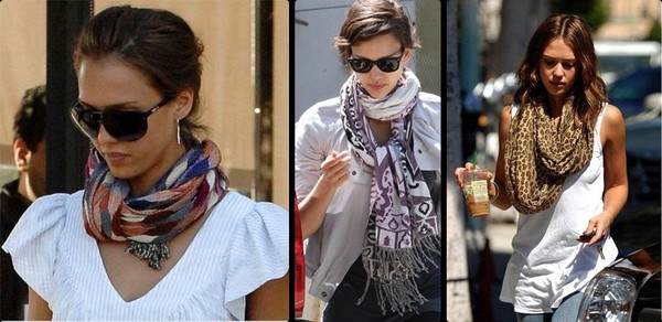 Celebs wearing Lolly Clothing scarves
