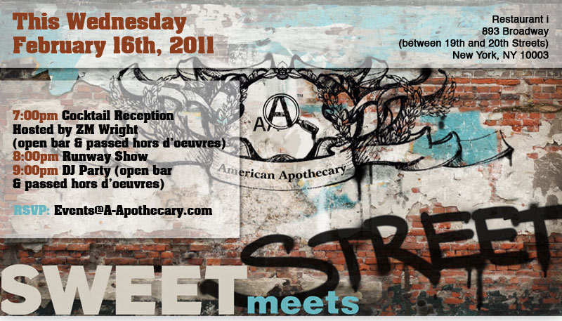 American Apothecary Runway Show Invite February 2011