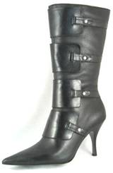 black leather boot