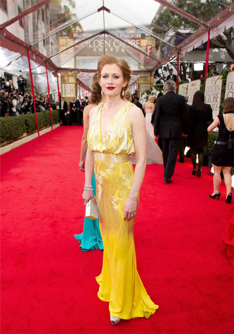 Mireille Enos Golden Globes Red Carpet 2012