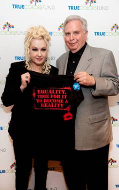 Cyndi Lauper with Norman Bonchick, Chairman and CEO of Van Gogh Imports