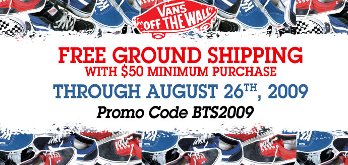 Free Shipping For Back To School at Vans