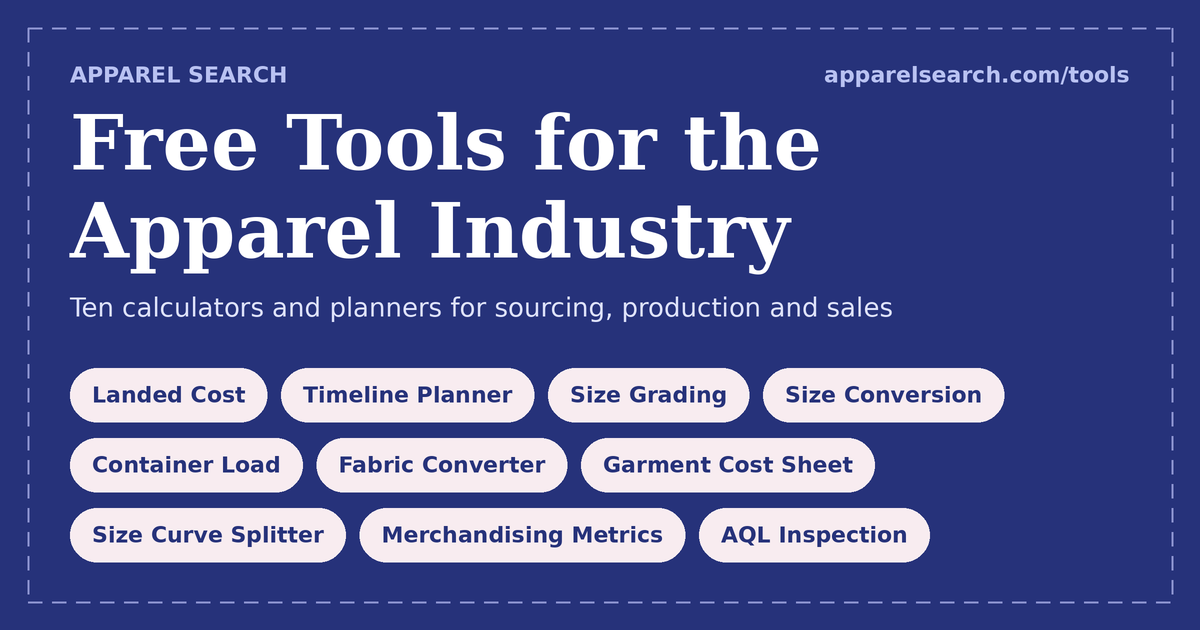 Apparel Search Free Tools