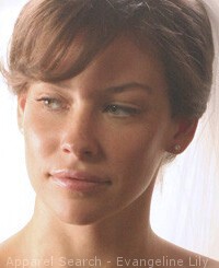 Evangeline Lily plays Kate on Lost. This image is from a flash back when she was in a wedding dress.