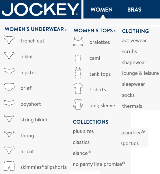 Jockey Women's Clothing Brand - underwear, tees, bras