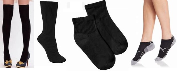 women's black socks