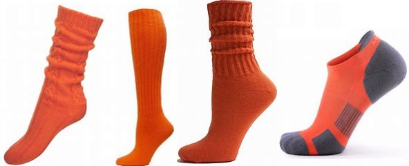 women's orange socks
