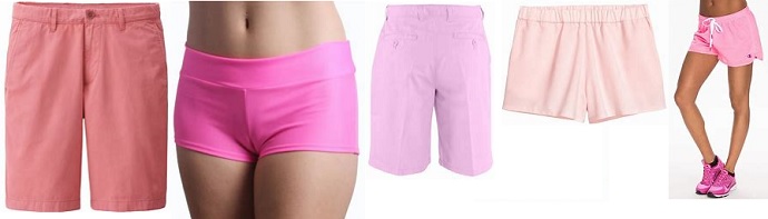 womens pink shorts