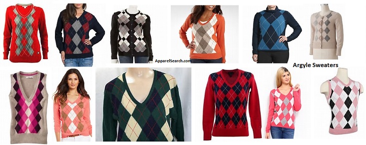 women's argyle cardigan sweater