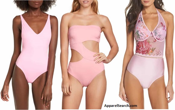 women's pink swimwear