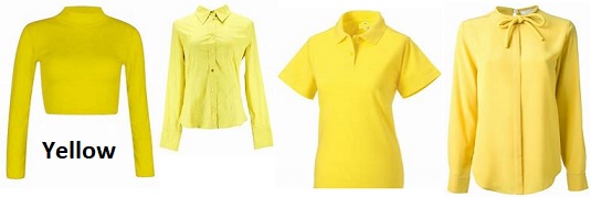 women's yellow shirts
