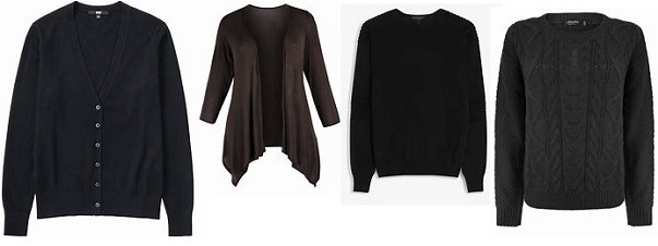 women's black sweaters