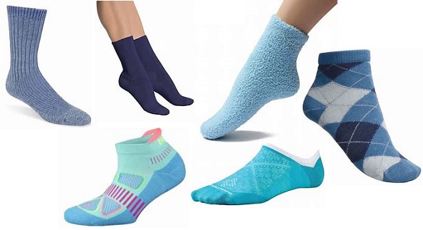 women's blue socks