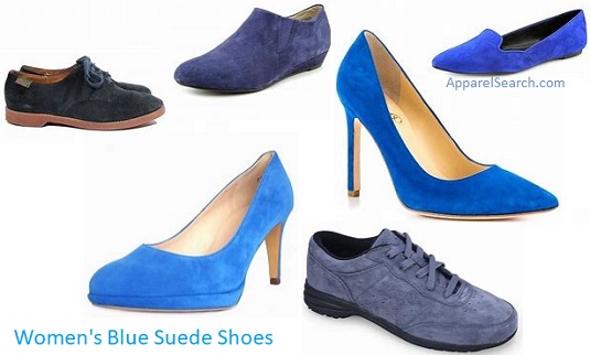 blue suede womens shoes