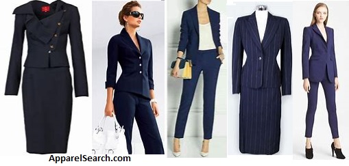navy blue suits for womens