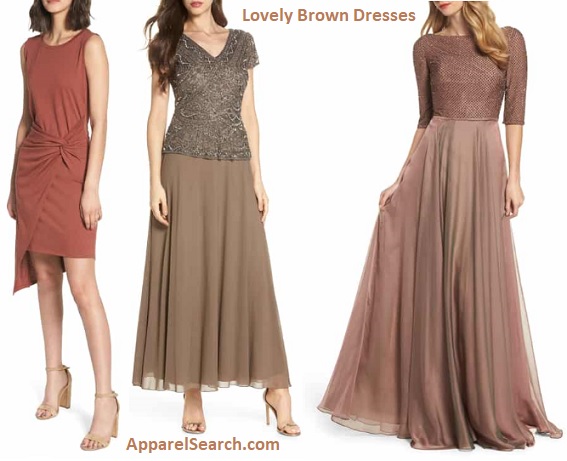 women's brown dresses