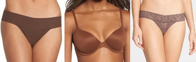 women's brown lingerie