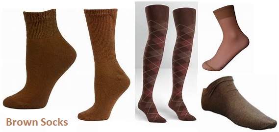 womens brown socks