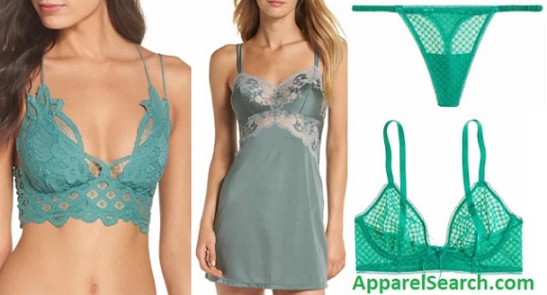 women's green lingerie