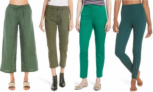 womens green pants