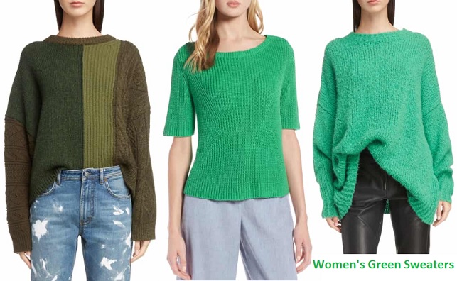 ladies green cardigan sweaters