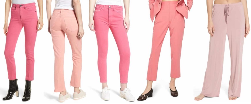 ladies pink pants