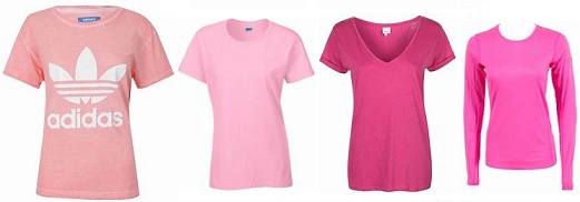women's pink t-shirts