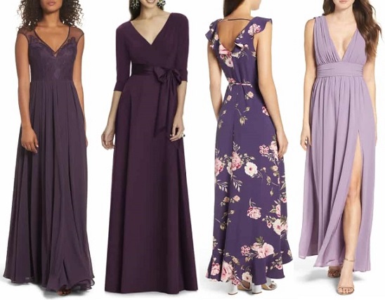 women's purple dresses