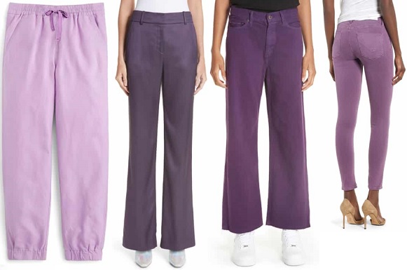women's purple pants