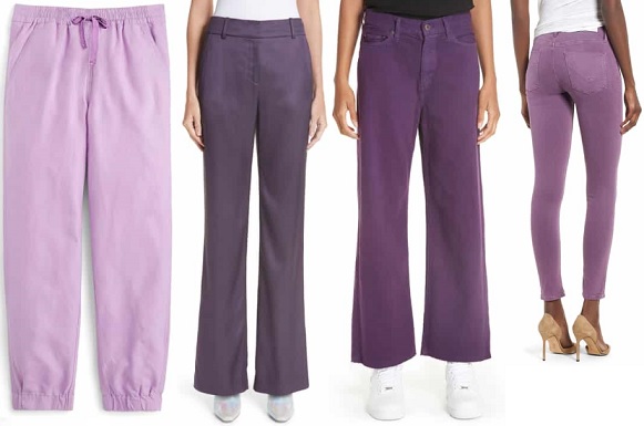 Purple Trousers Women, Pants Purple Womens