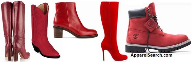 women's red boots