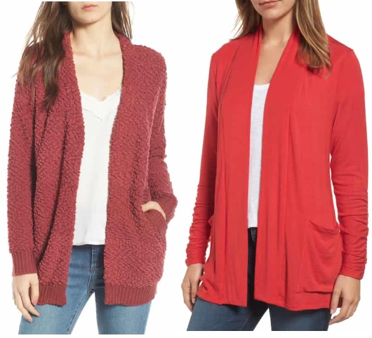 women's red cardigan sweaters