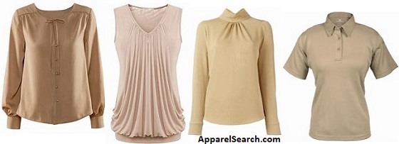 women's tan shirts