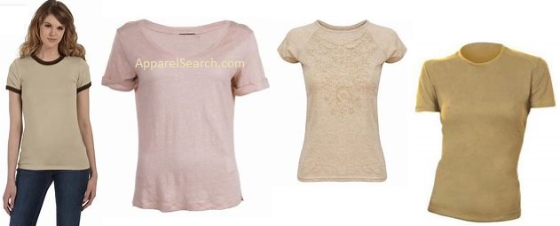 women's tan t-shirts