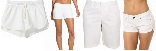 women's white shorts