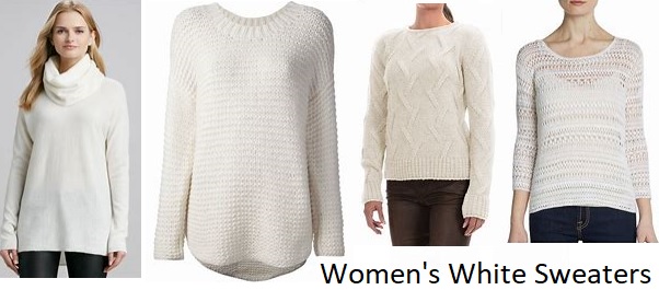 women's white sweaters