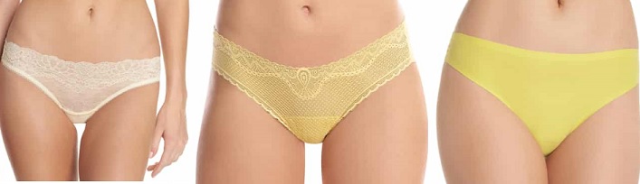 women's yellow panties