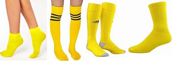 Ladies yellow 2025 socks