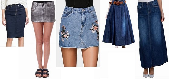 women's denim skirts